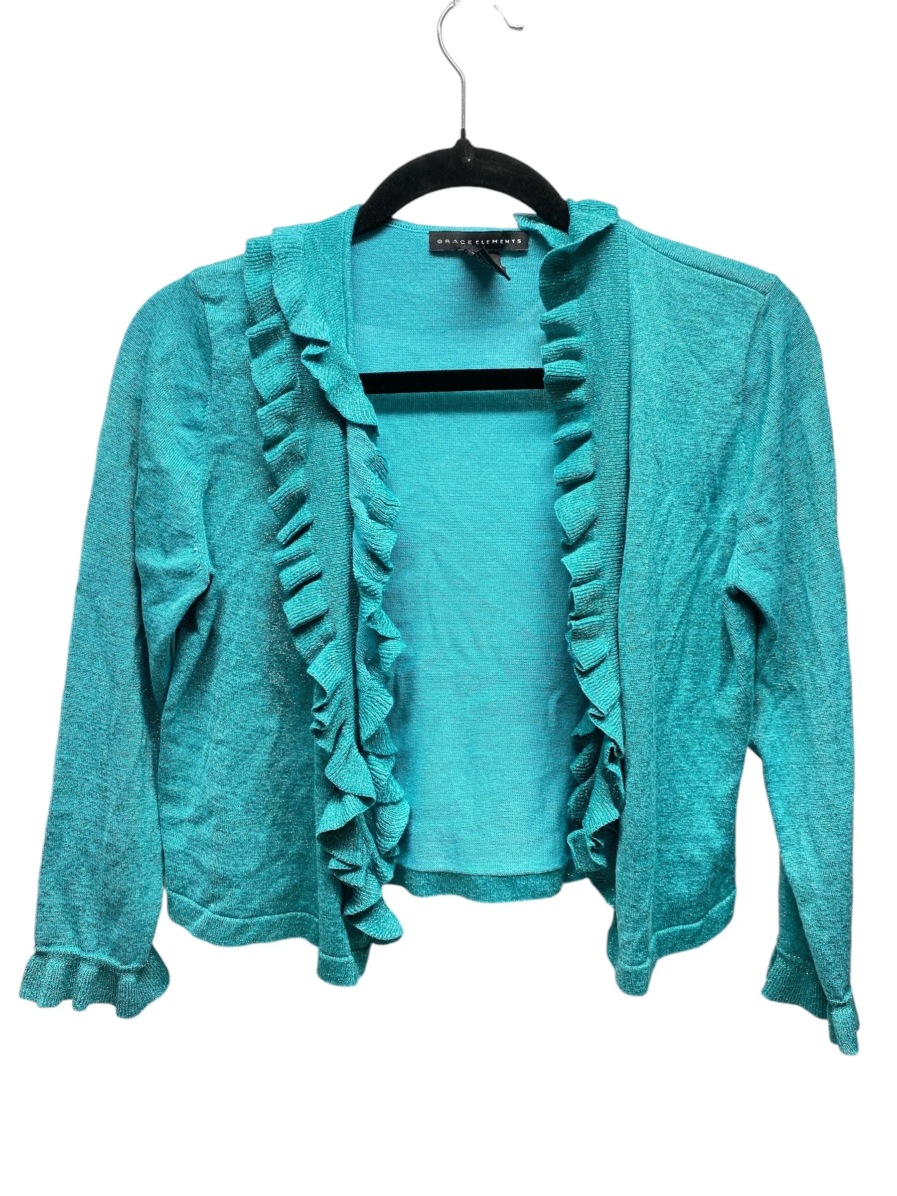 Cardigan By Grace Elements In Green, Size: M