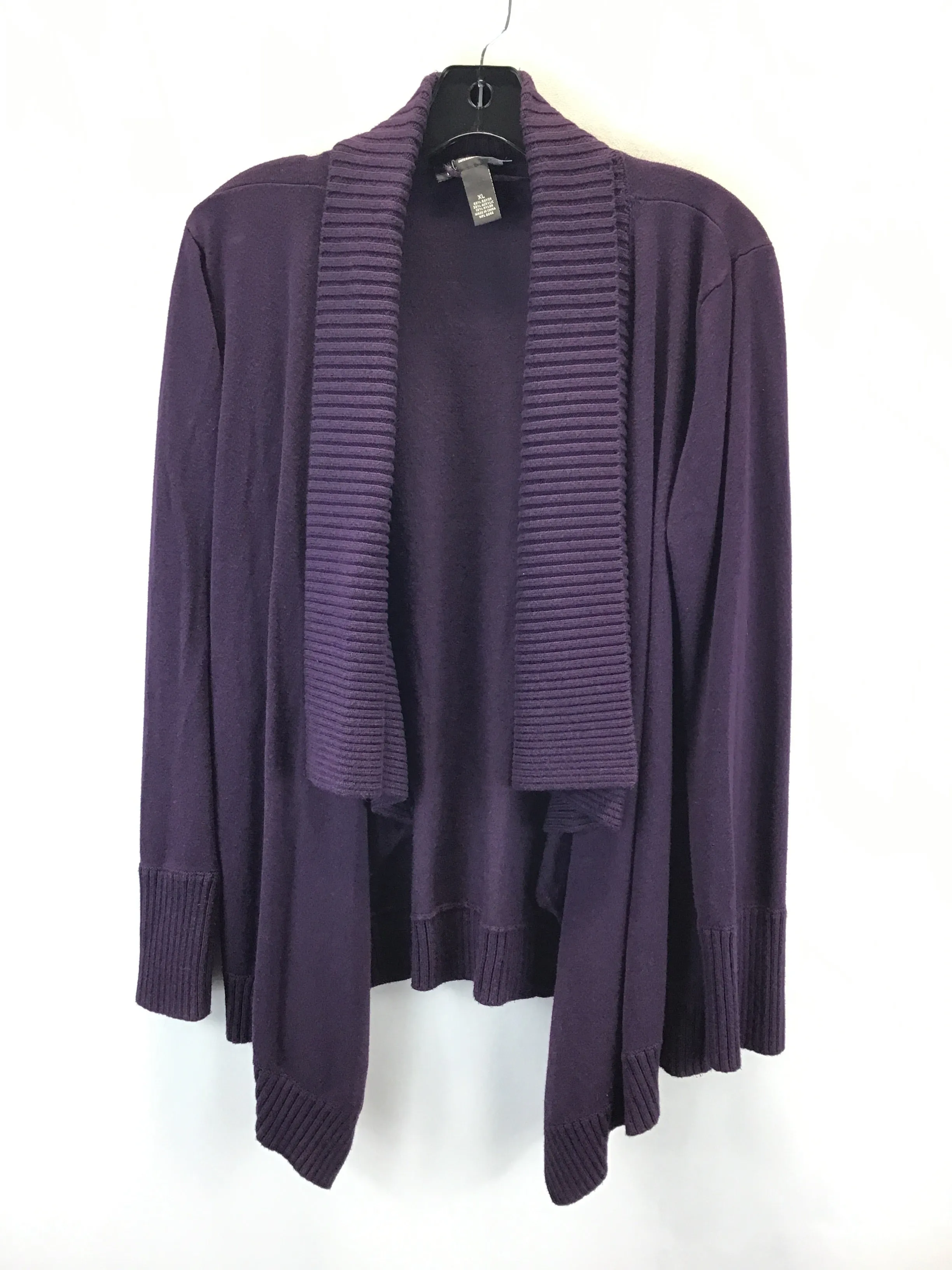 Cardigan By Inc In Purple, Size: Xl