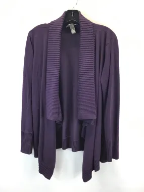 Cardigan By Inc In Purple, Size: Xl
