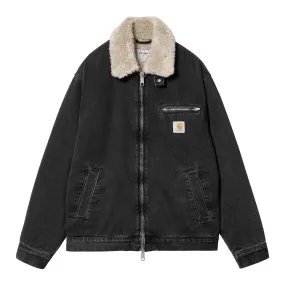 Carhartt WIP Original Herald Jacket in Black with Wall Stone Wash - Mens Fashion Outwear