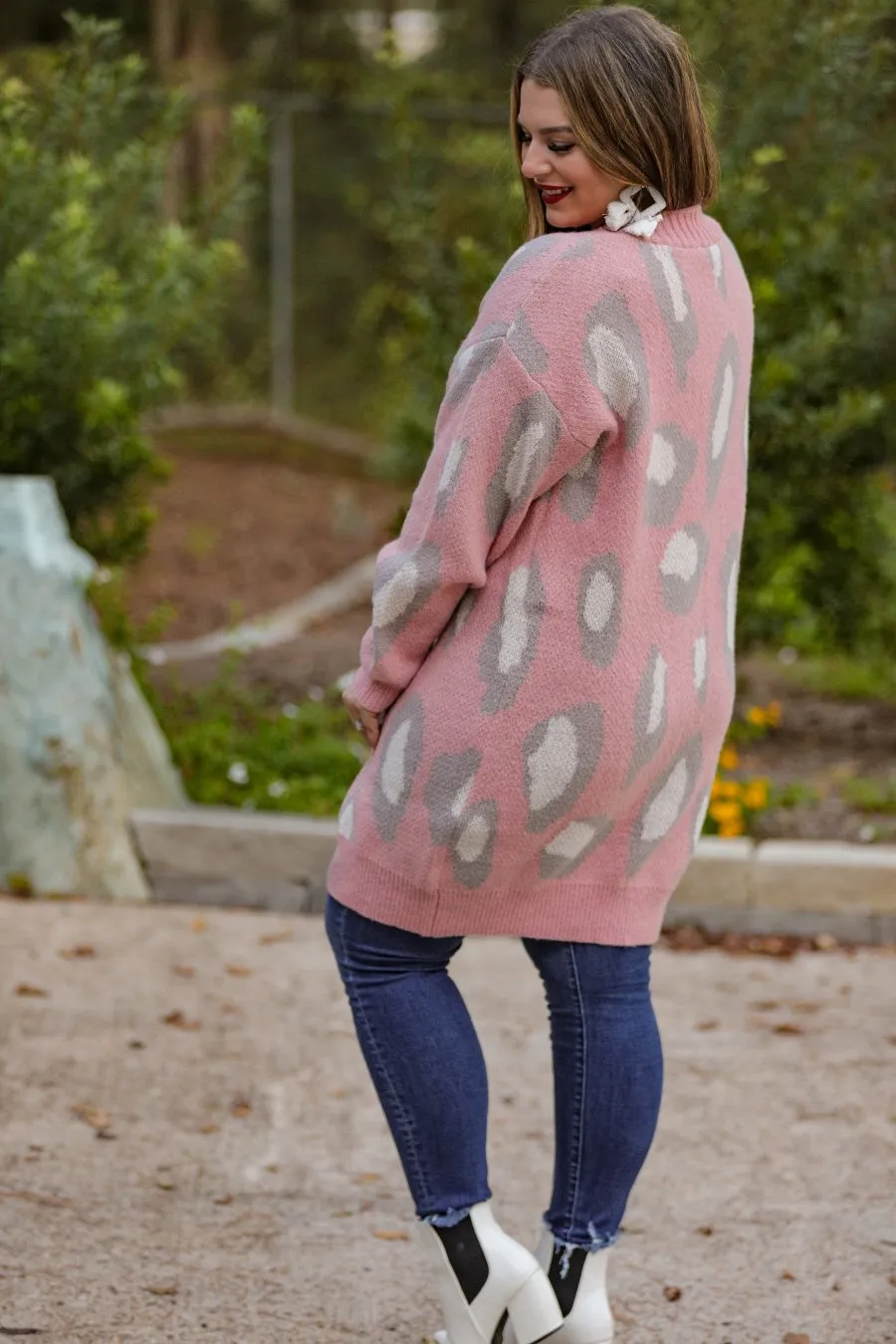 Celeste Long Leopard Cardigan