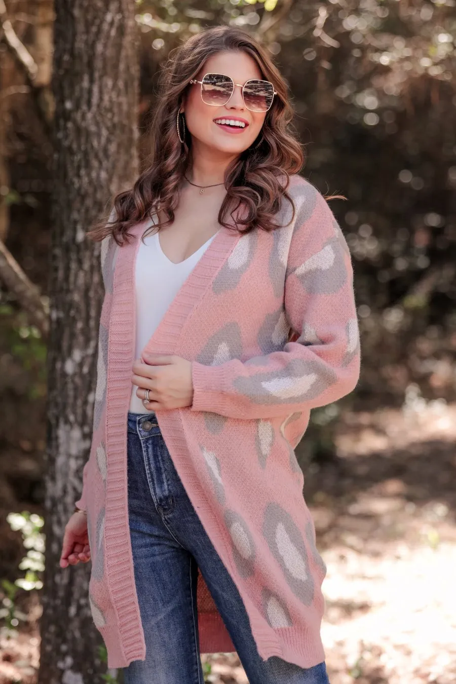 Celeste Long Leopard Cardigan