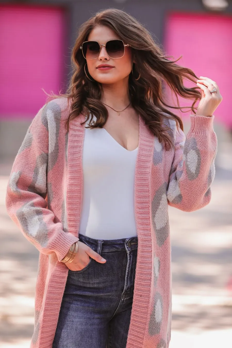 Celeste Long Leopard Cardigan