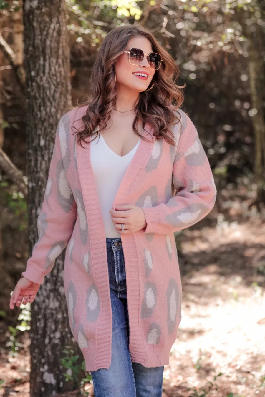 Celeste Long Leopard Cardigan