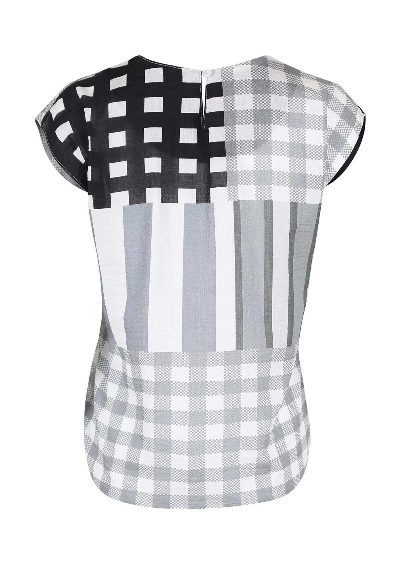 Central Park Tee Black in Seersucker