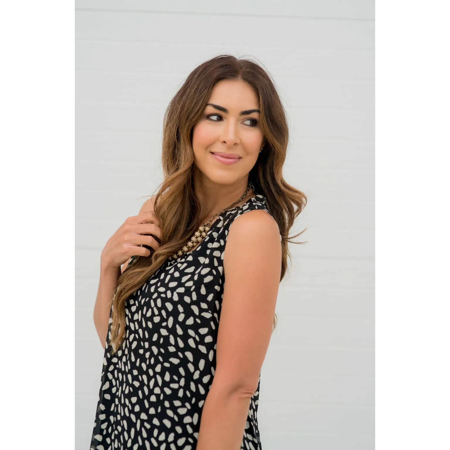 Cheetah Ruffle Tunic Dress