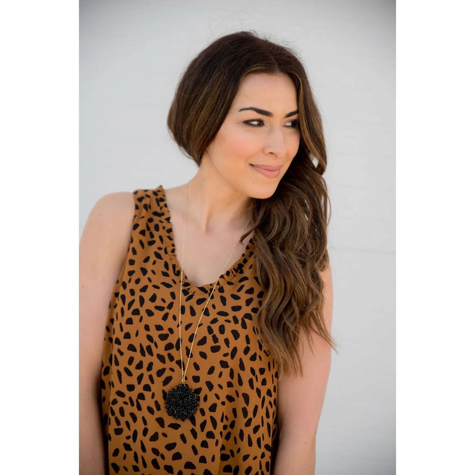 Cheetah Ruffle Tunic Dress