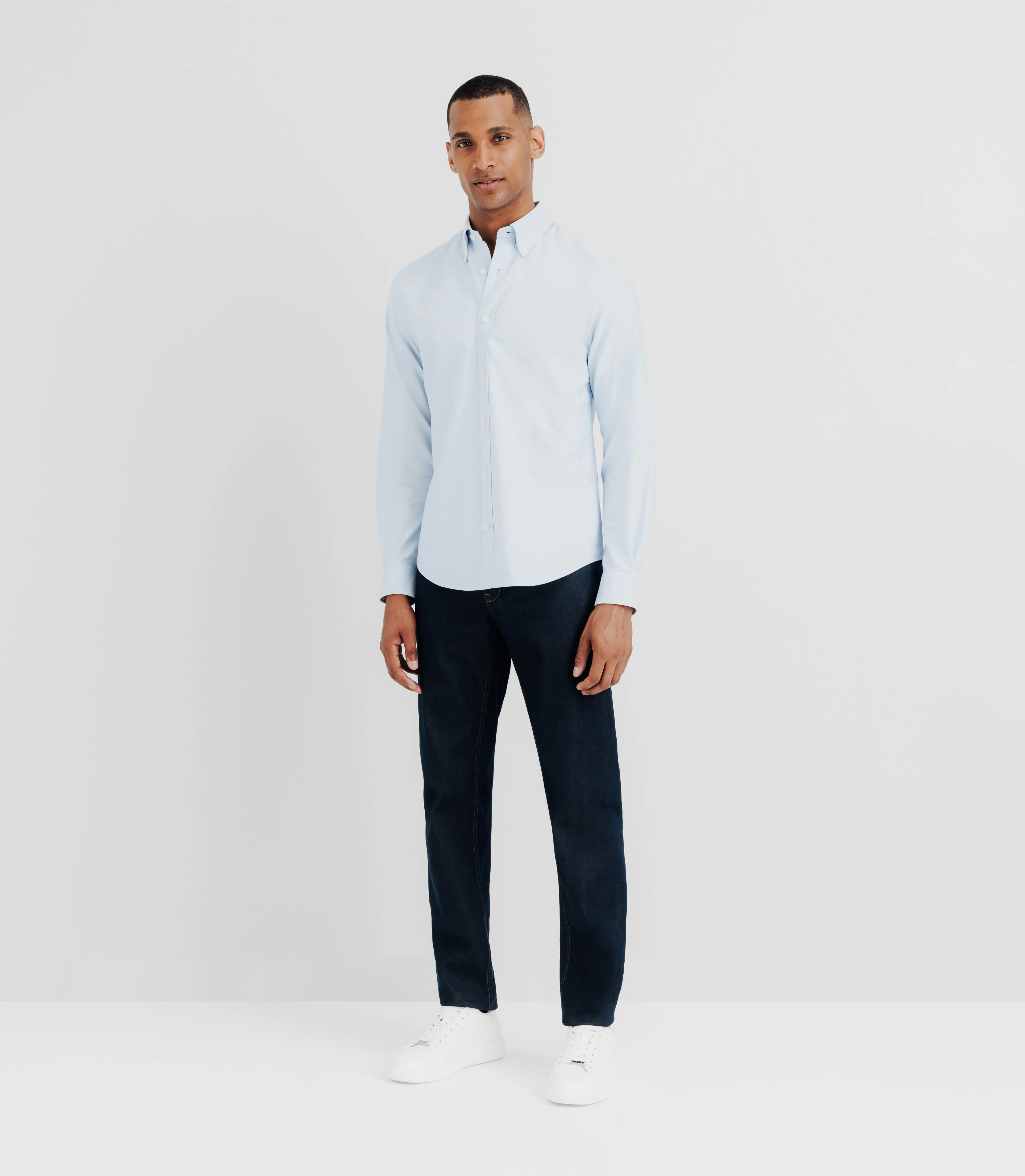 Chemise avec col boutonné ciel
