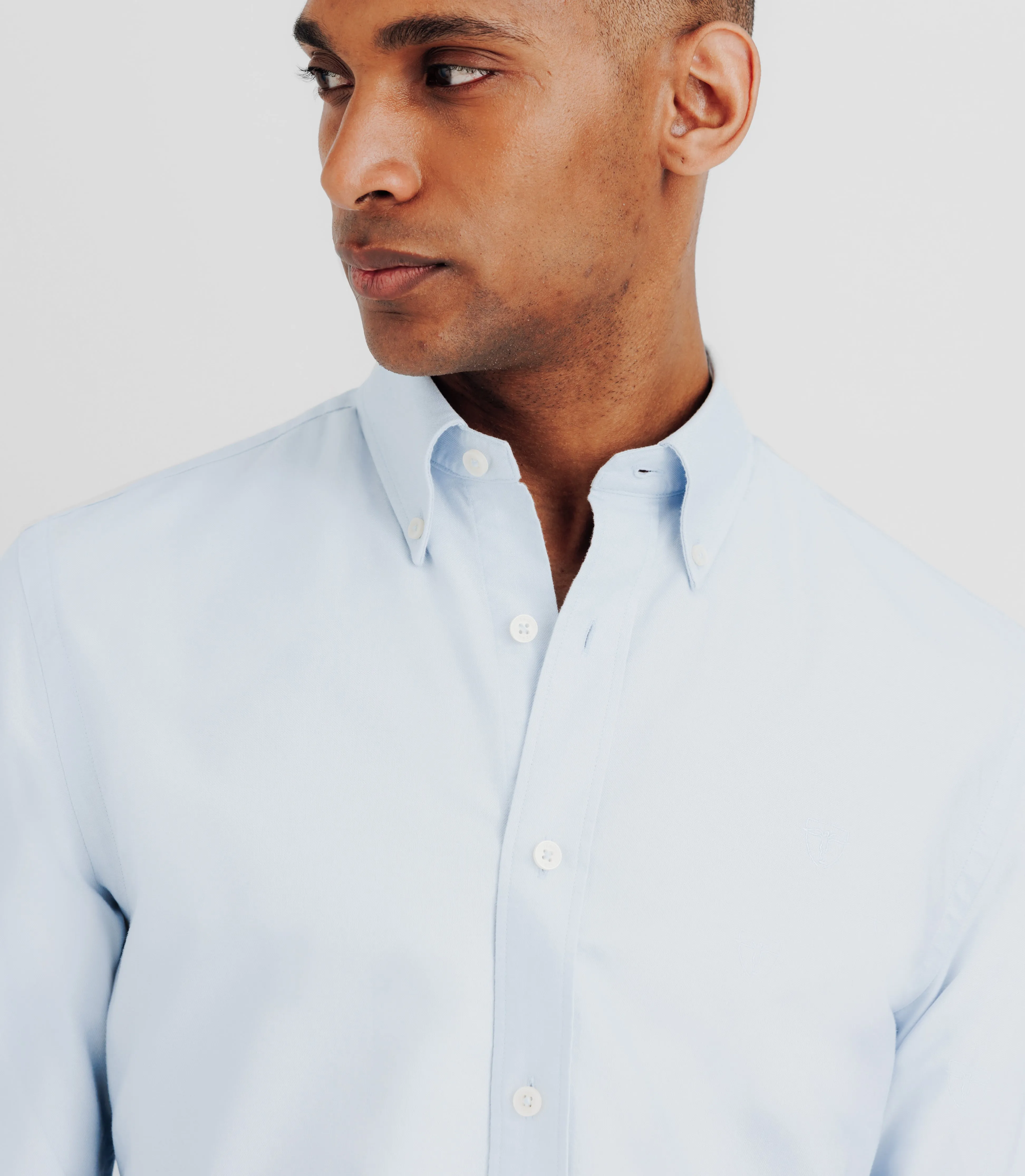 Chemise avec col boutonné ciel