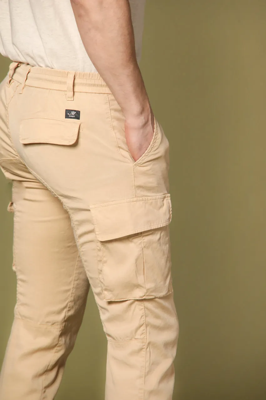 Chile Elax pantalone cargo uomo in twill con coulisse extra slim
