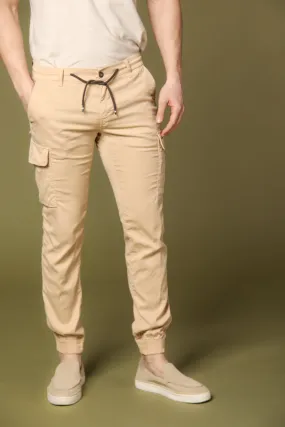 Chile Elax pantalone cargo uomo in twill con coulisse extra slim