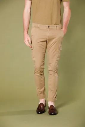 Chile pantalone cargo uomo in cotone resca 3D extra slim
