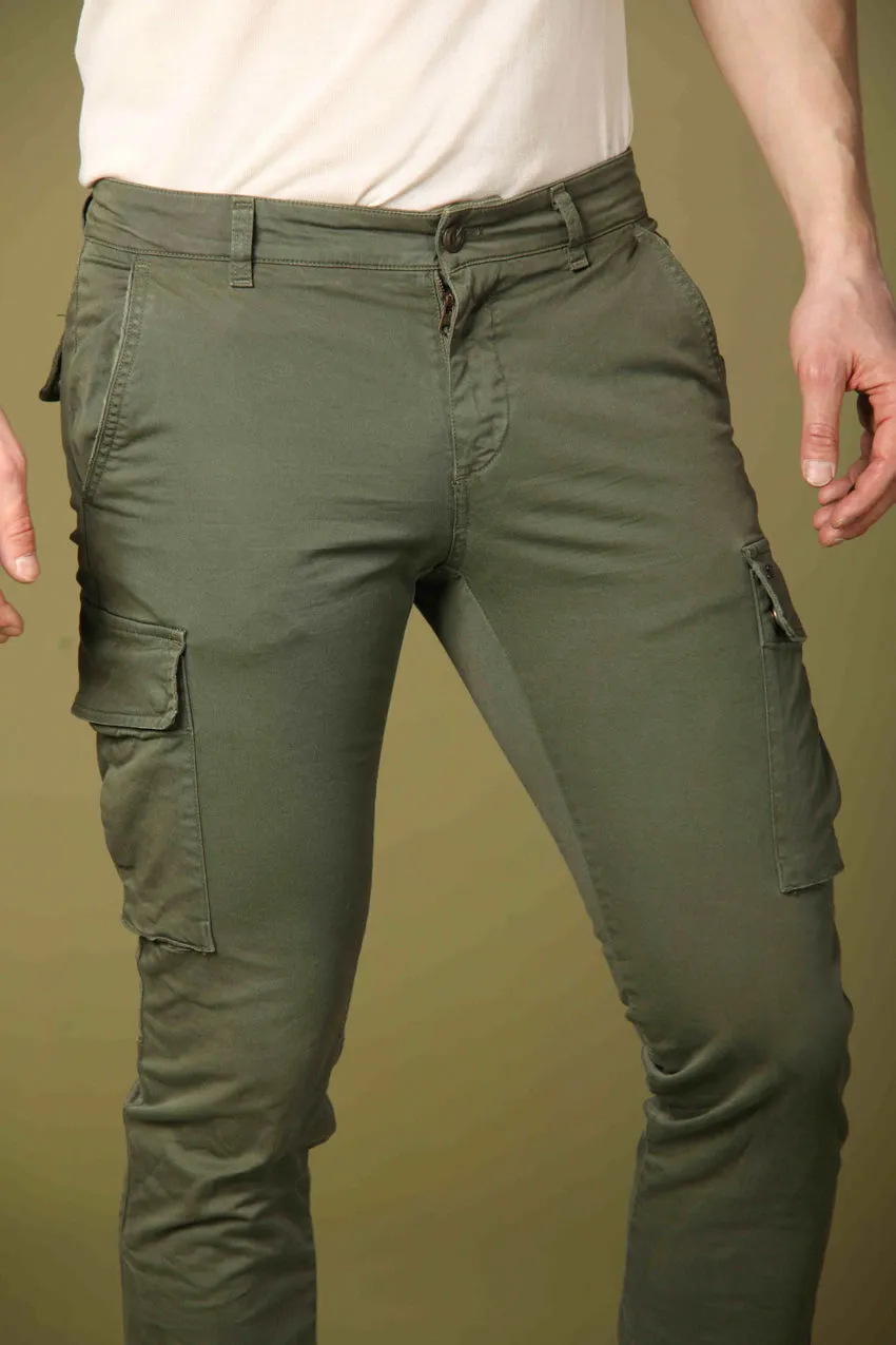 Chile pantalone cargo uomo in twill extra slim ①