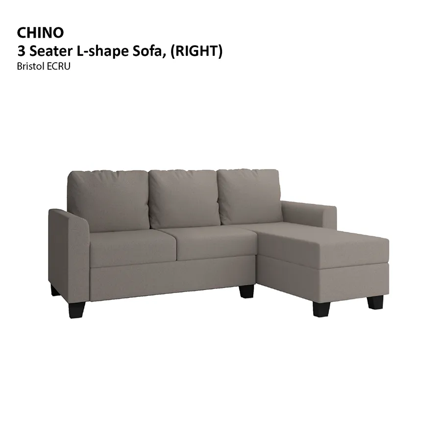 Chino L-shape 3 Seat with Chaise (Right Facing) Sofa