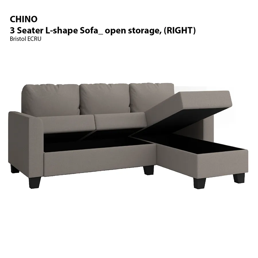 Chino L-shape 3 Seat with Chaise (Right Facing) Sofa