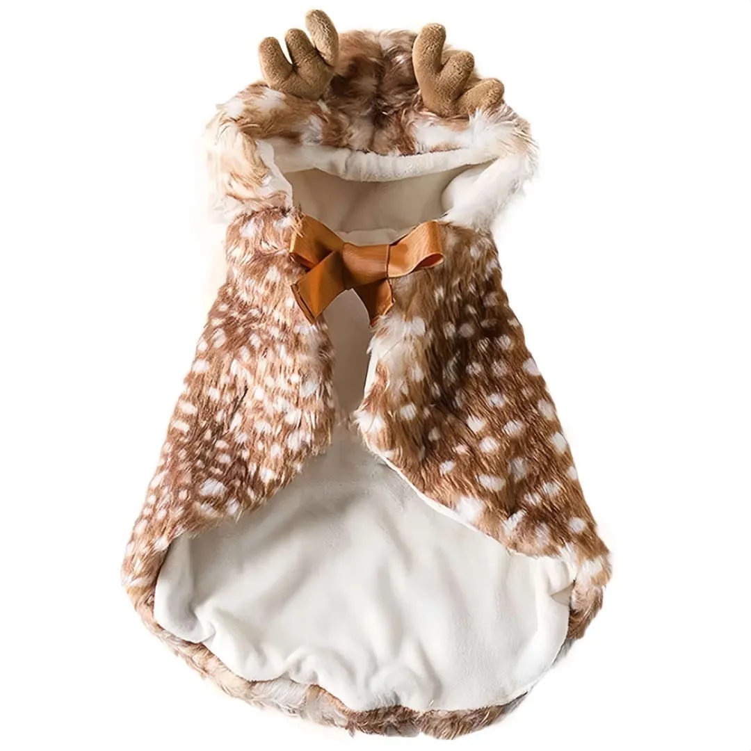 Christmas Elk Cat Cloak Dog Costume Clothes