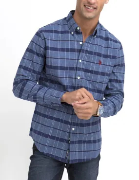 CLASSIC FIT PLAID SHIRT IN SLUB OXFORD