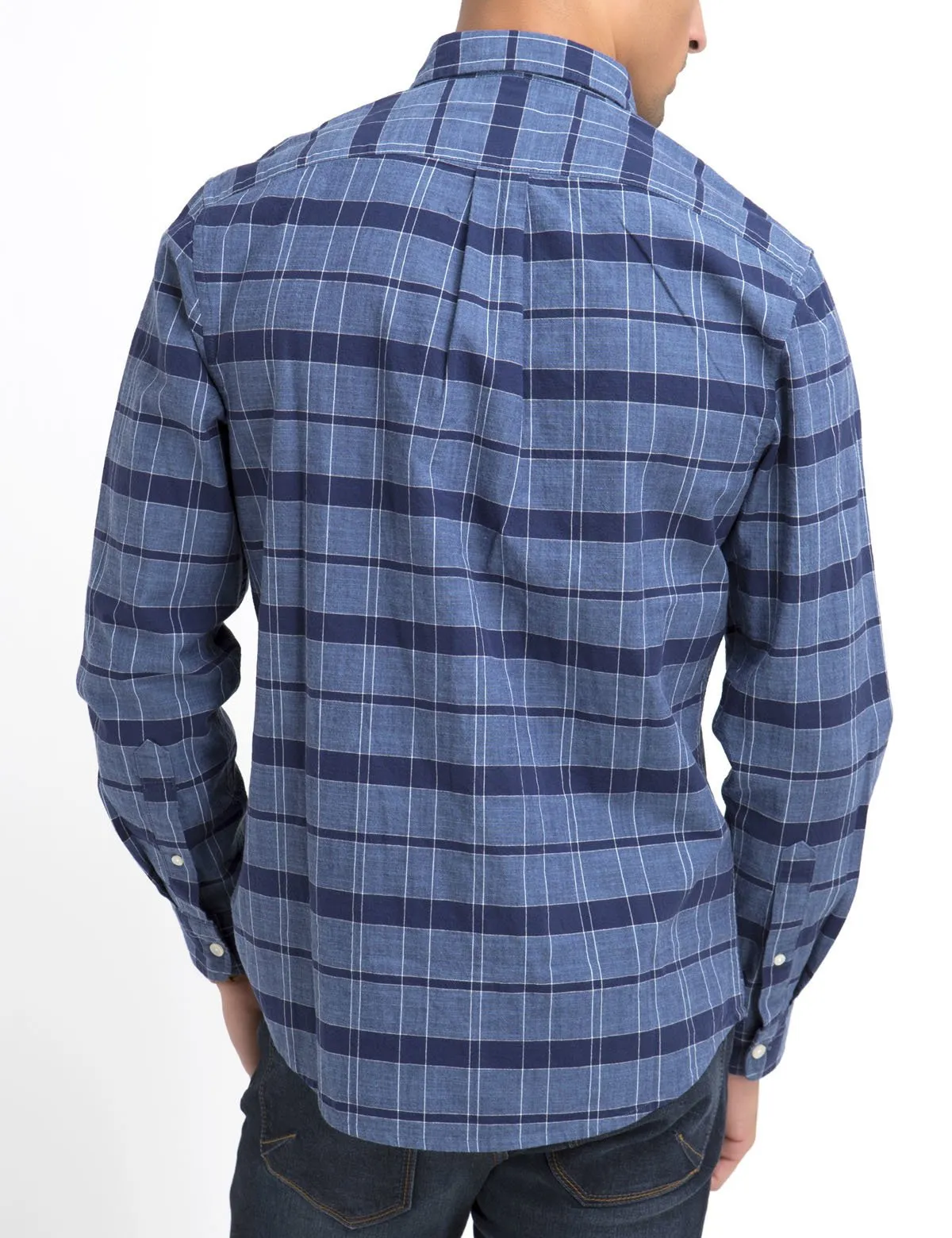 CLASSIC FIT PLAID SHIRT IN SLUB OXFORD
