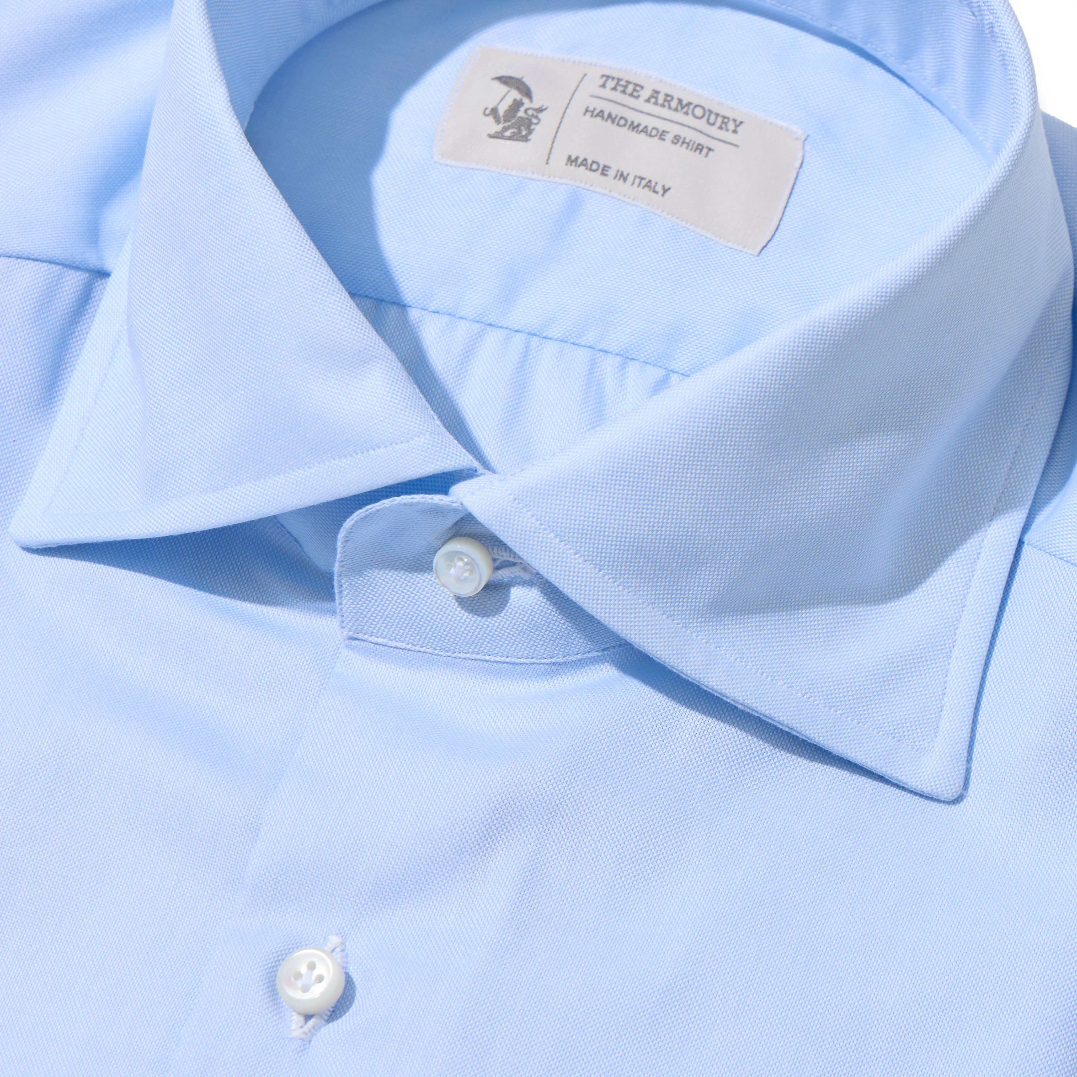 Cotton Oxford Spread Collar Shirt