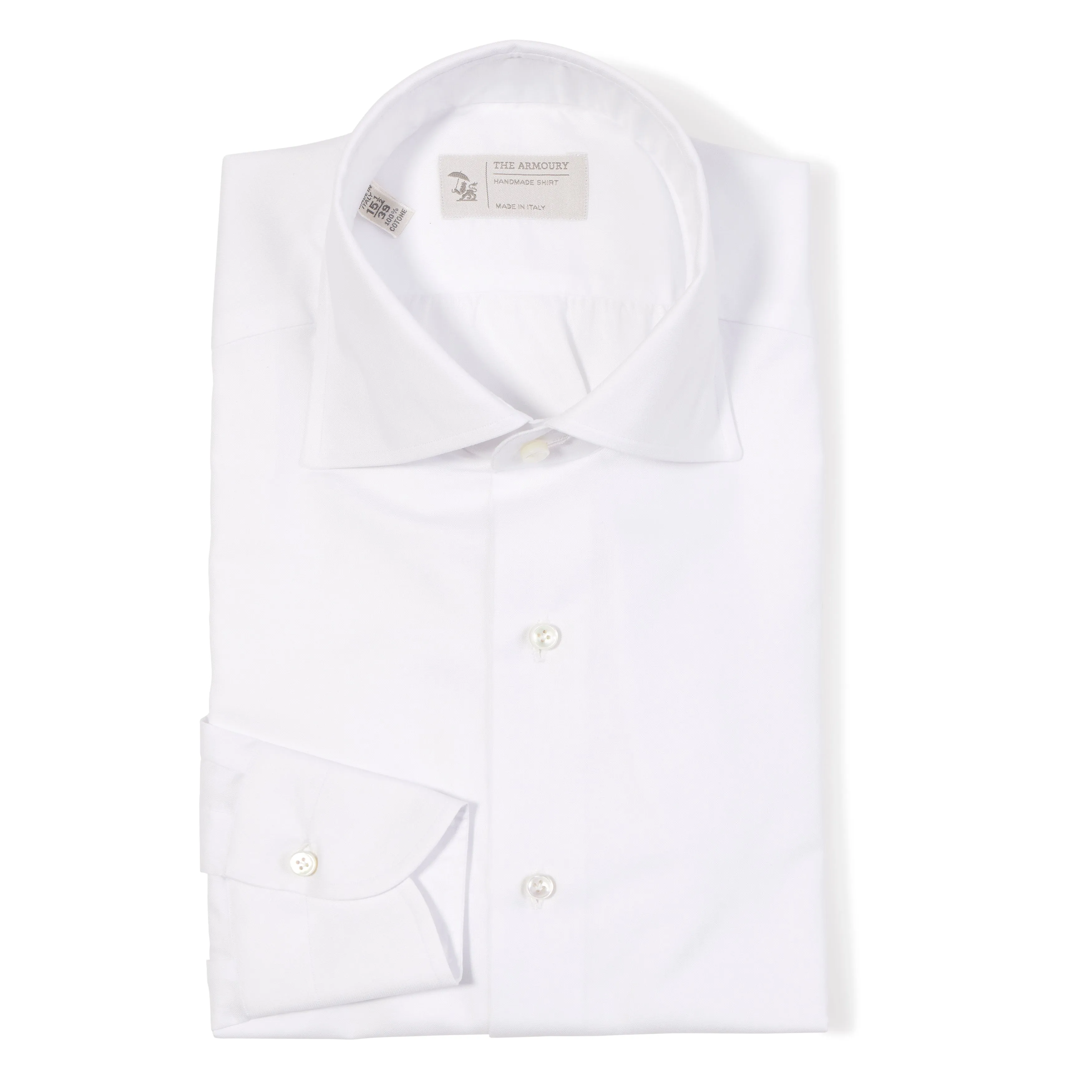 Cotton Oxford Spread Collar Shirt