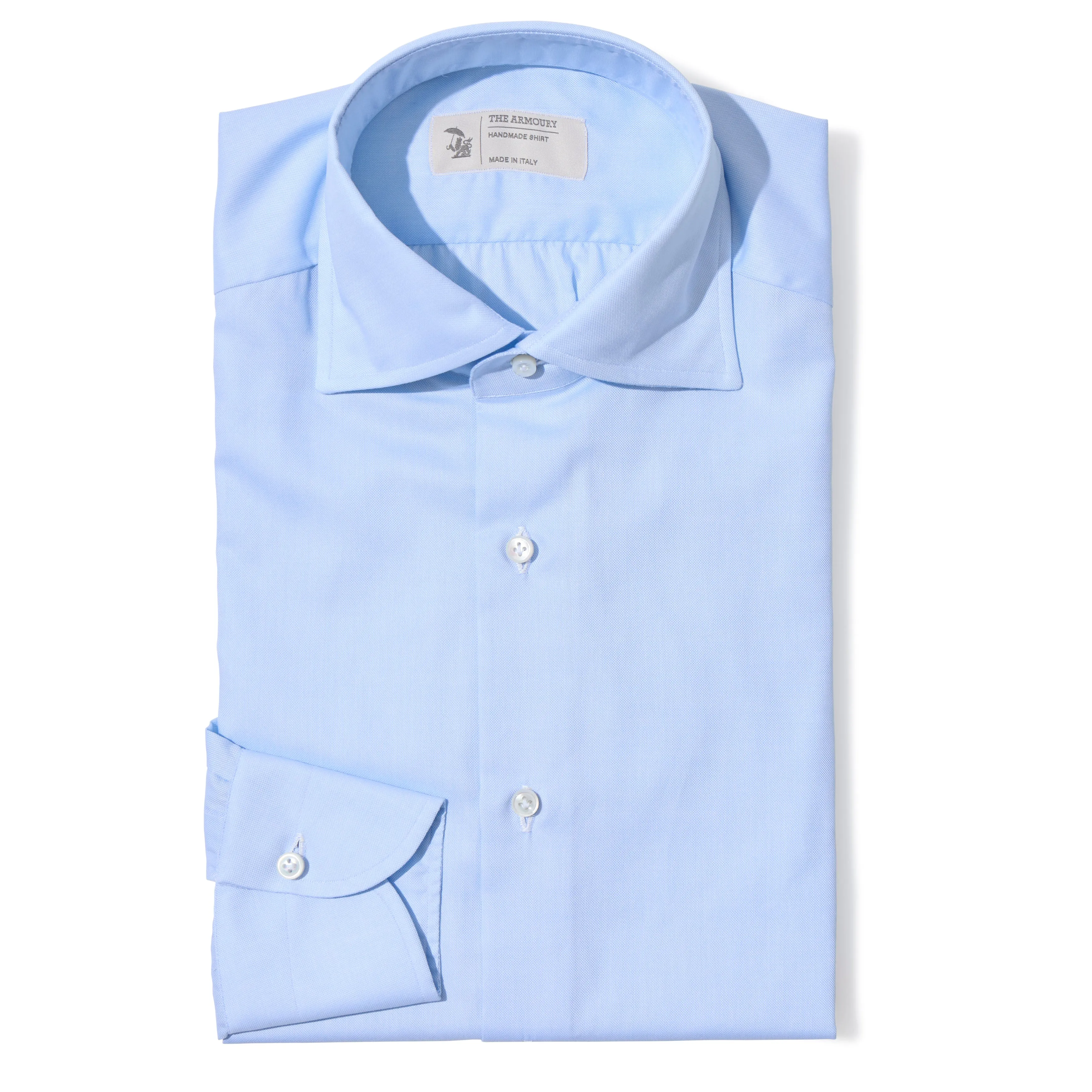 Cotton Oxford Spread Collar Shirt
