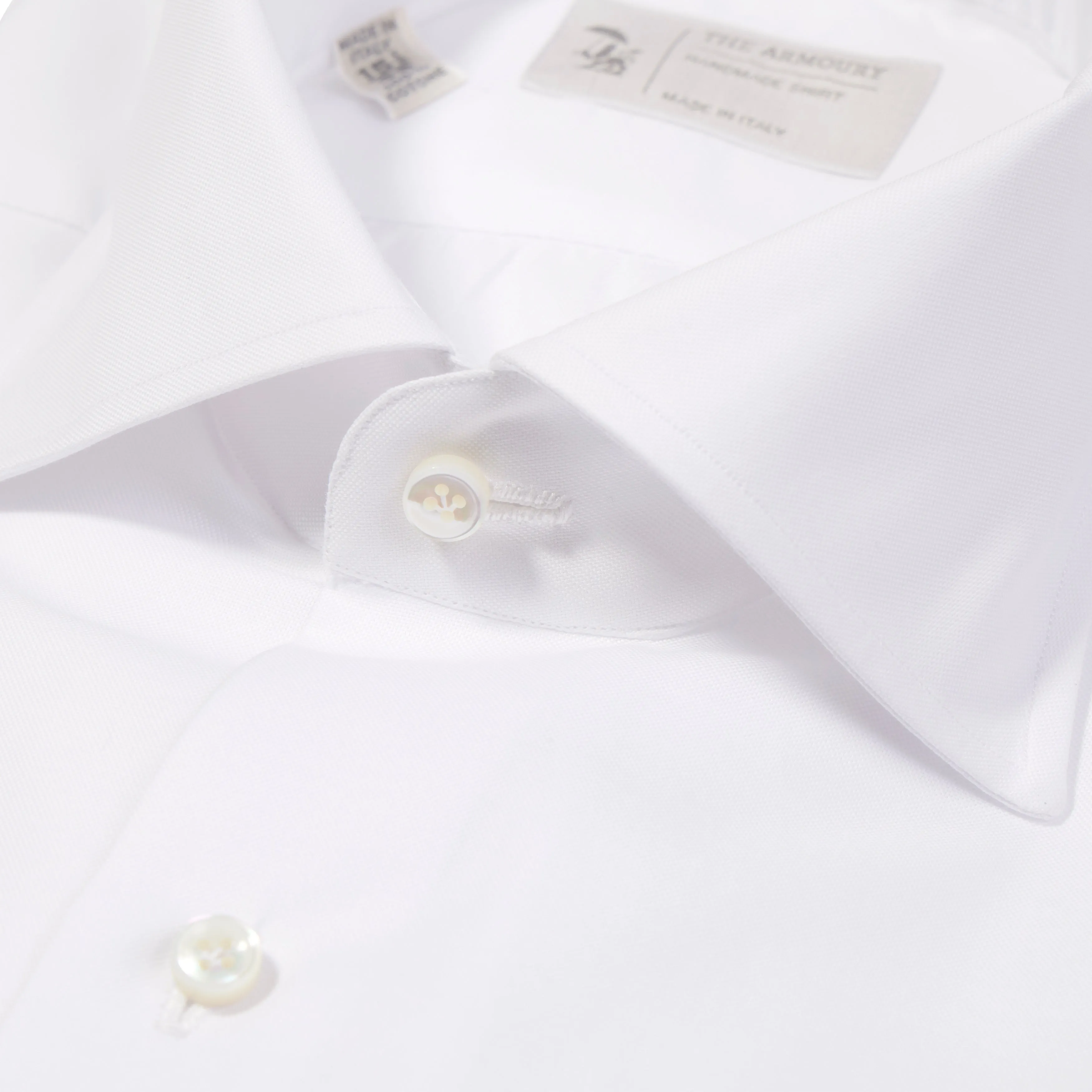 Cotton Oxford Spread Collar Shirt