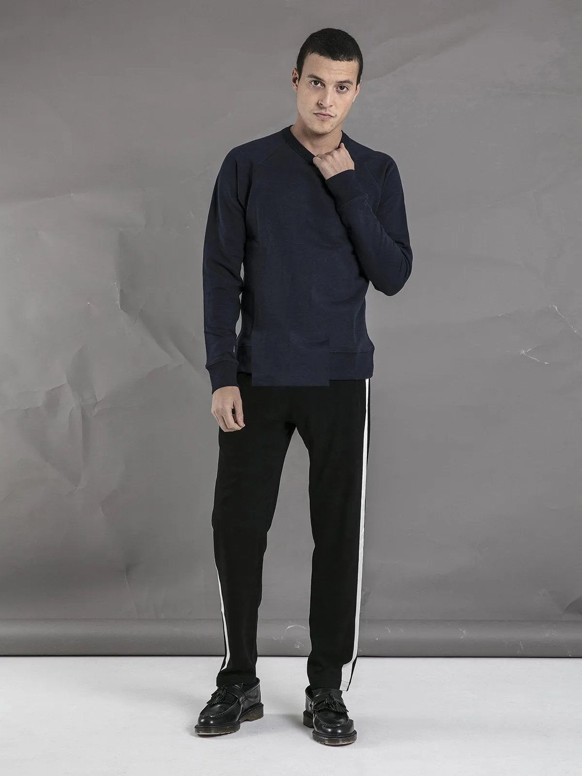 Crew Neck Sweater - Navy