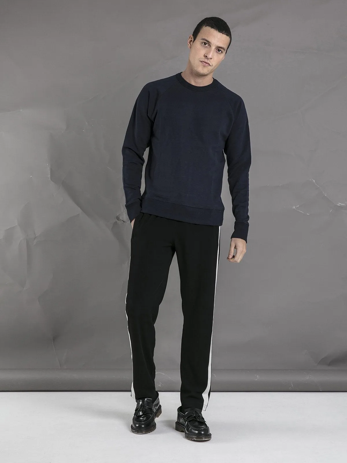 Crew Neck Sweater - Navy