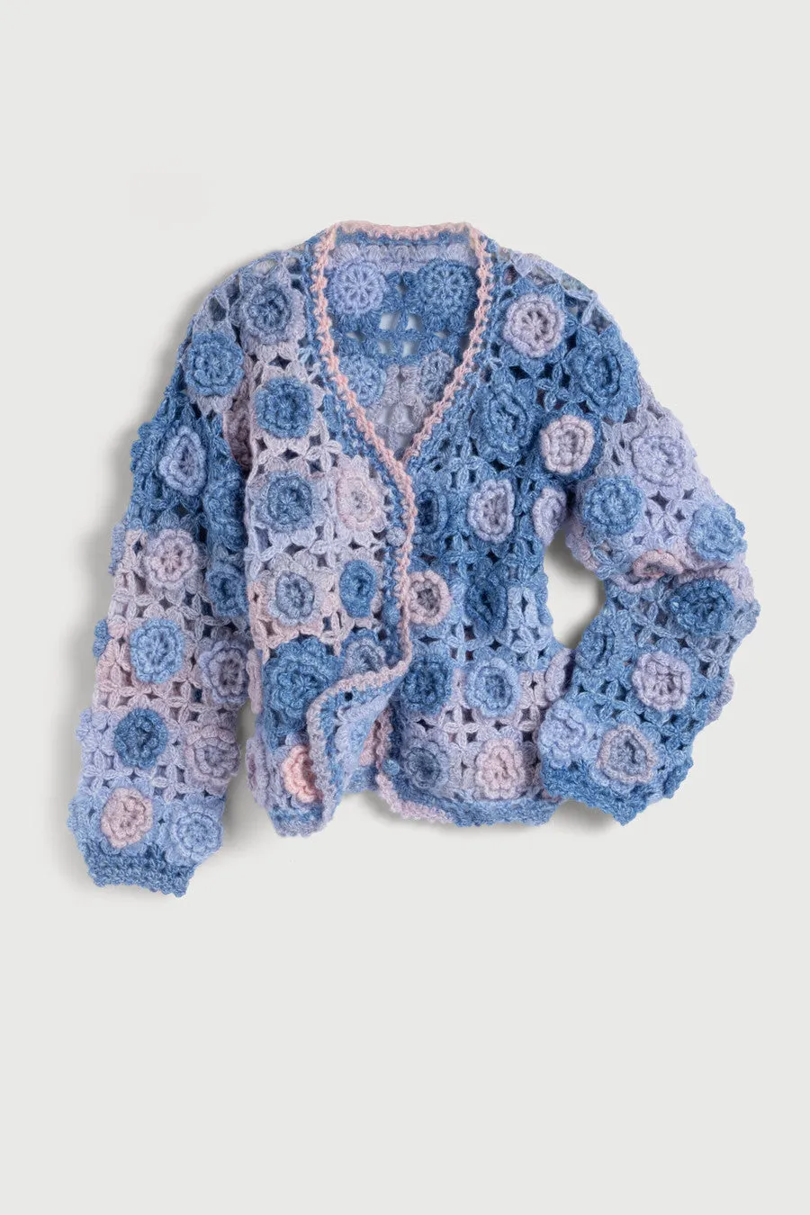 Crochet Floral Pattern Cardigan