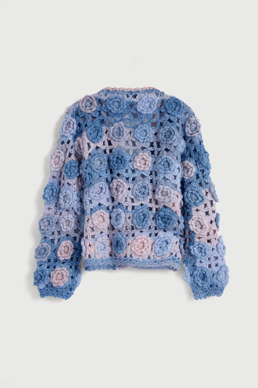 Crochet Floral Pattern Cardigan