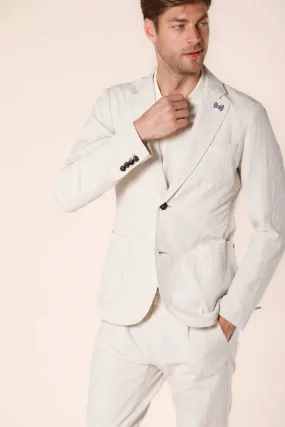 Da Vinci blazer uomo in seersucker a righe regular