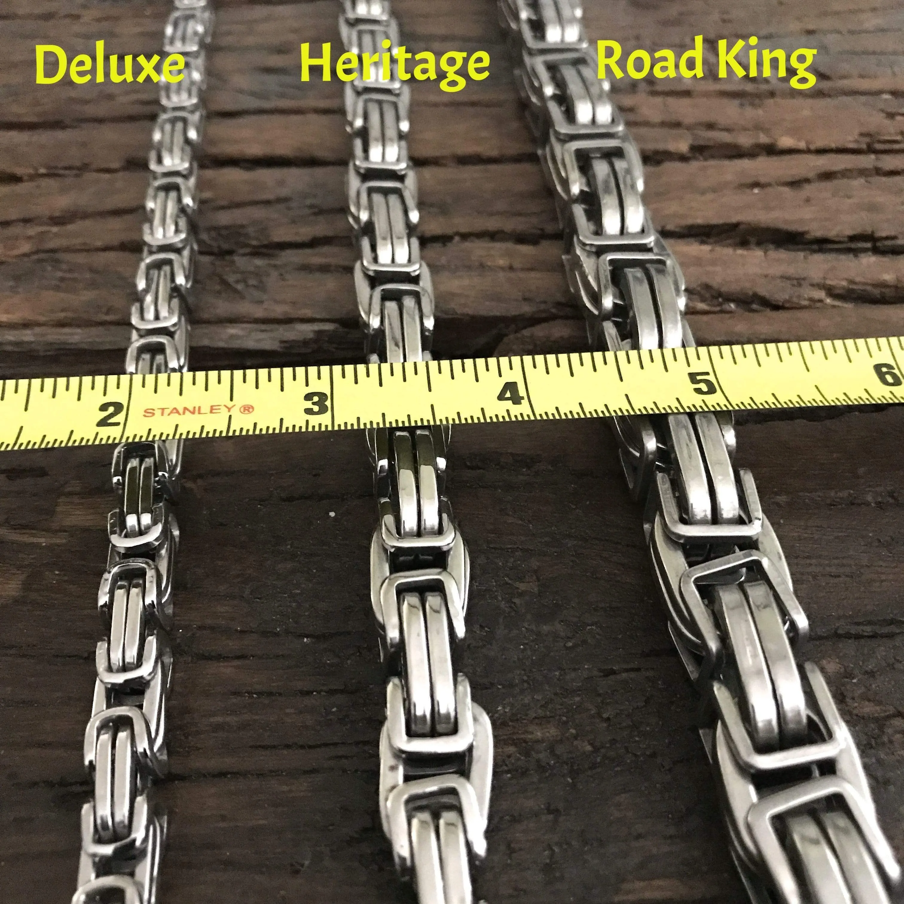 Daytona Necklace - Silver & Black - Heritage - 1/2 inch wide
