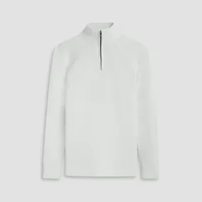 Diagonal Stitch Quarter Zip Sweater