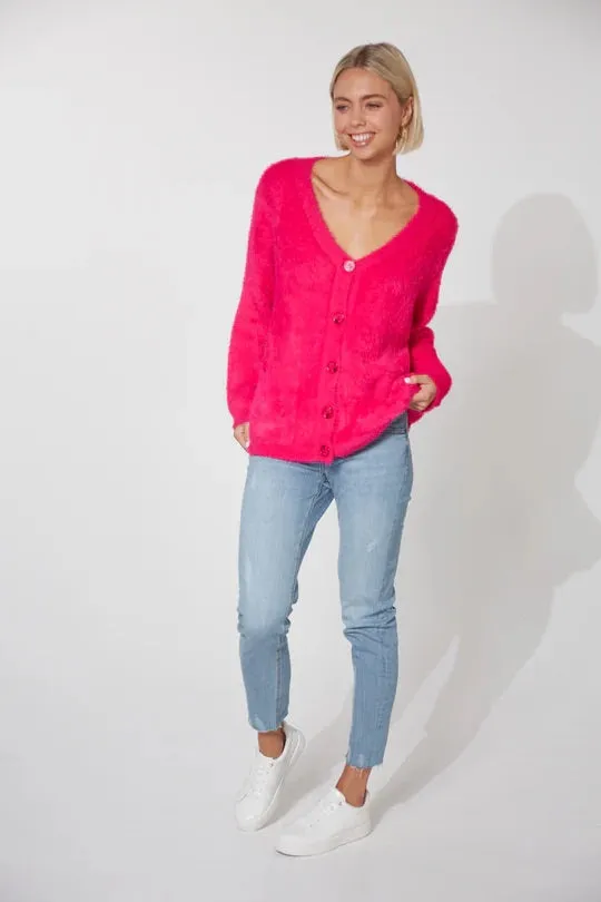 Eb & Ive Nord Cardigan In Azalea