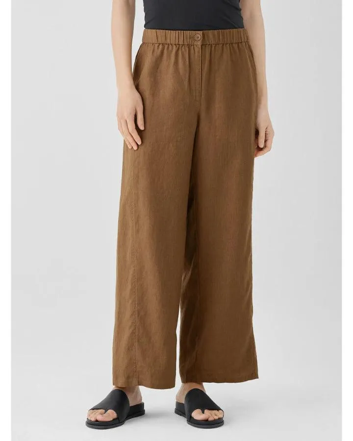Eileen Fisher Linen Wide Trouser Pant