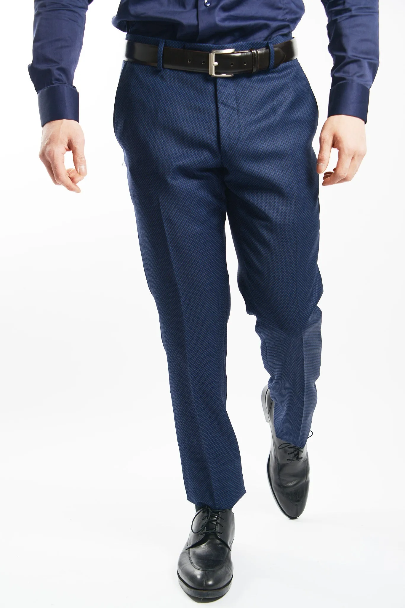 Euro Mini Grid Tuxedo Pant