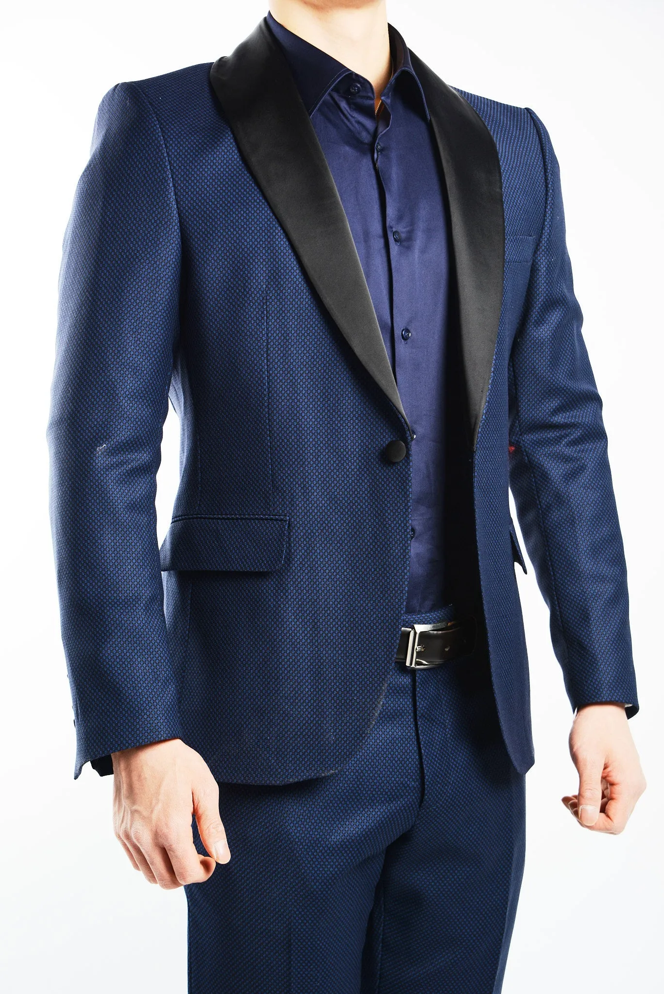 Euro Mini Grid Tuxedo Pant