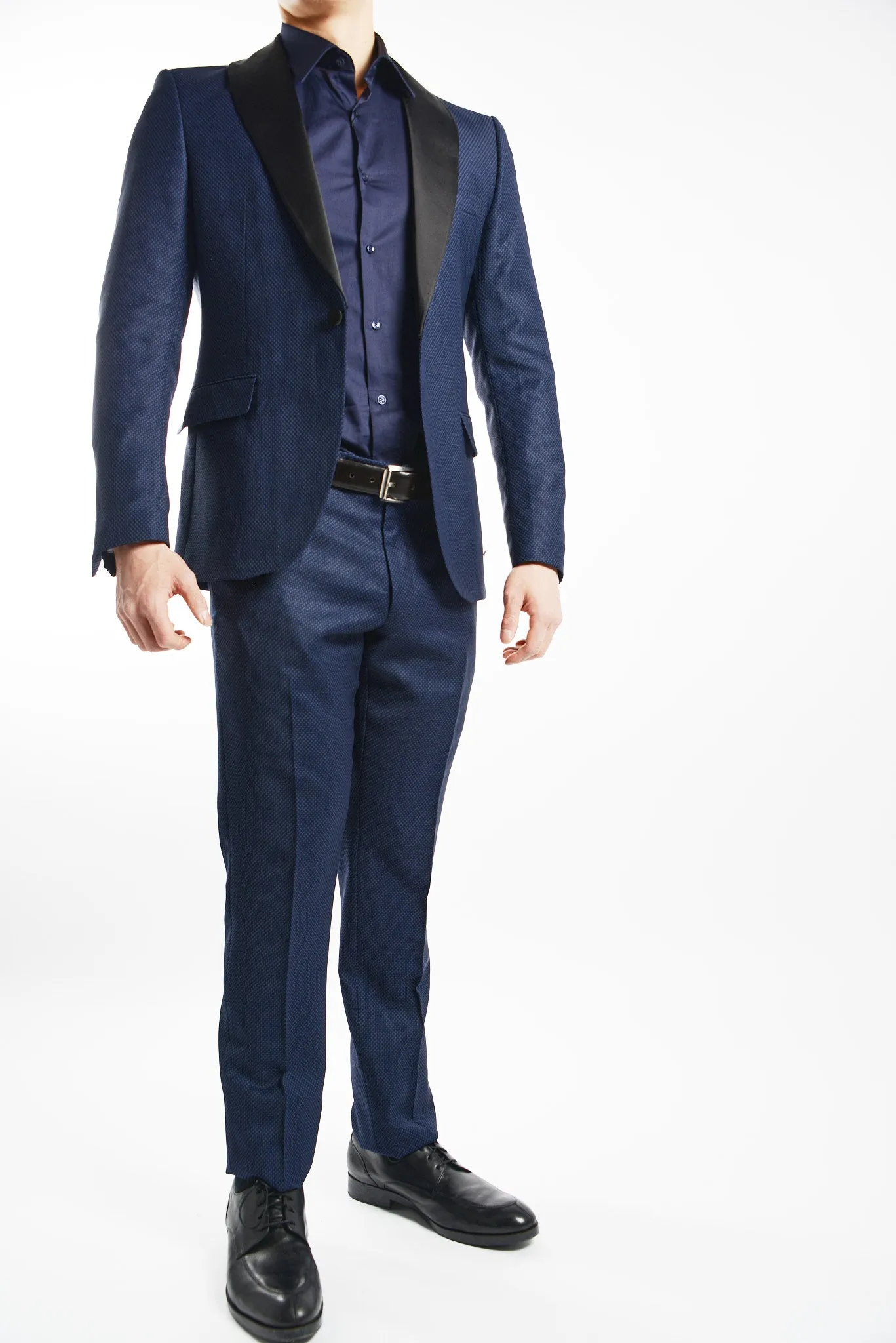 Euro Mini Grid Tuxedo Pant
