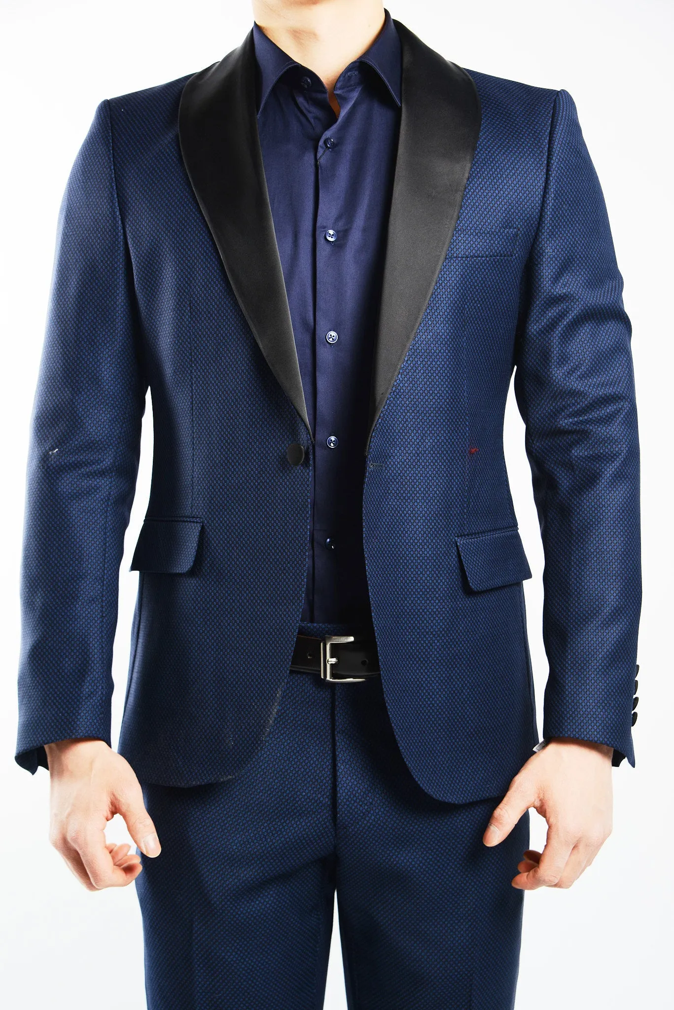 Euro Mini Grid Tuxedo Pant