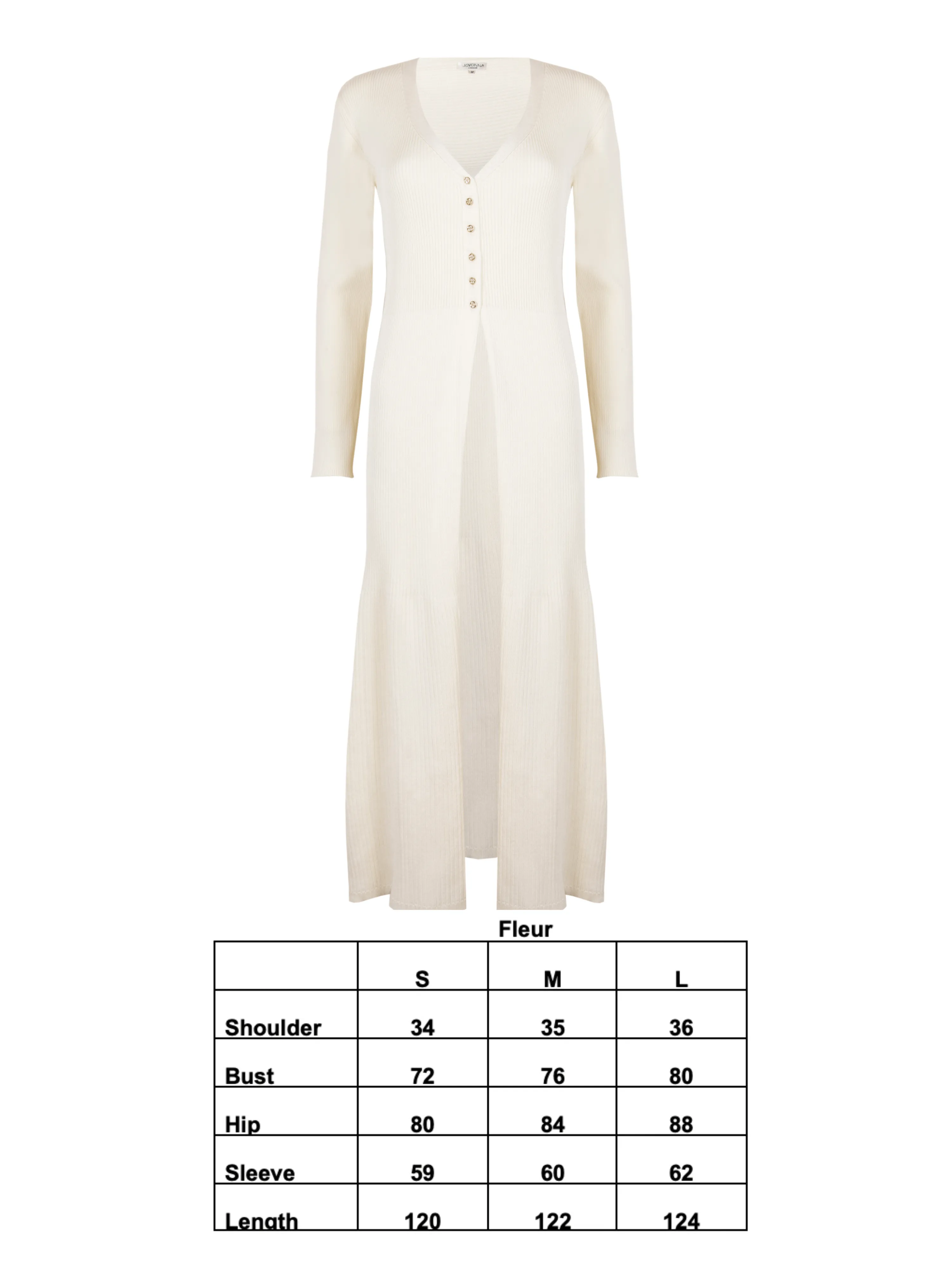 FLEUR KNITTED CARDIGAN CREAM