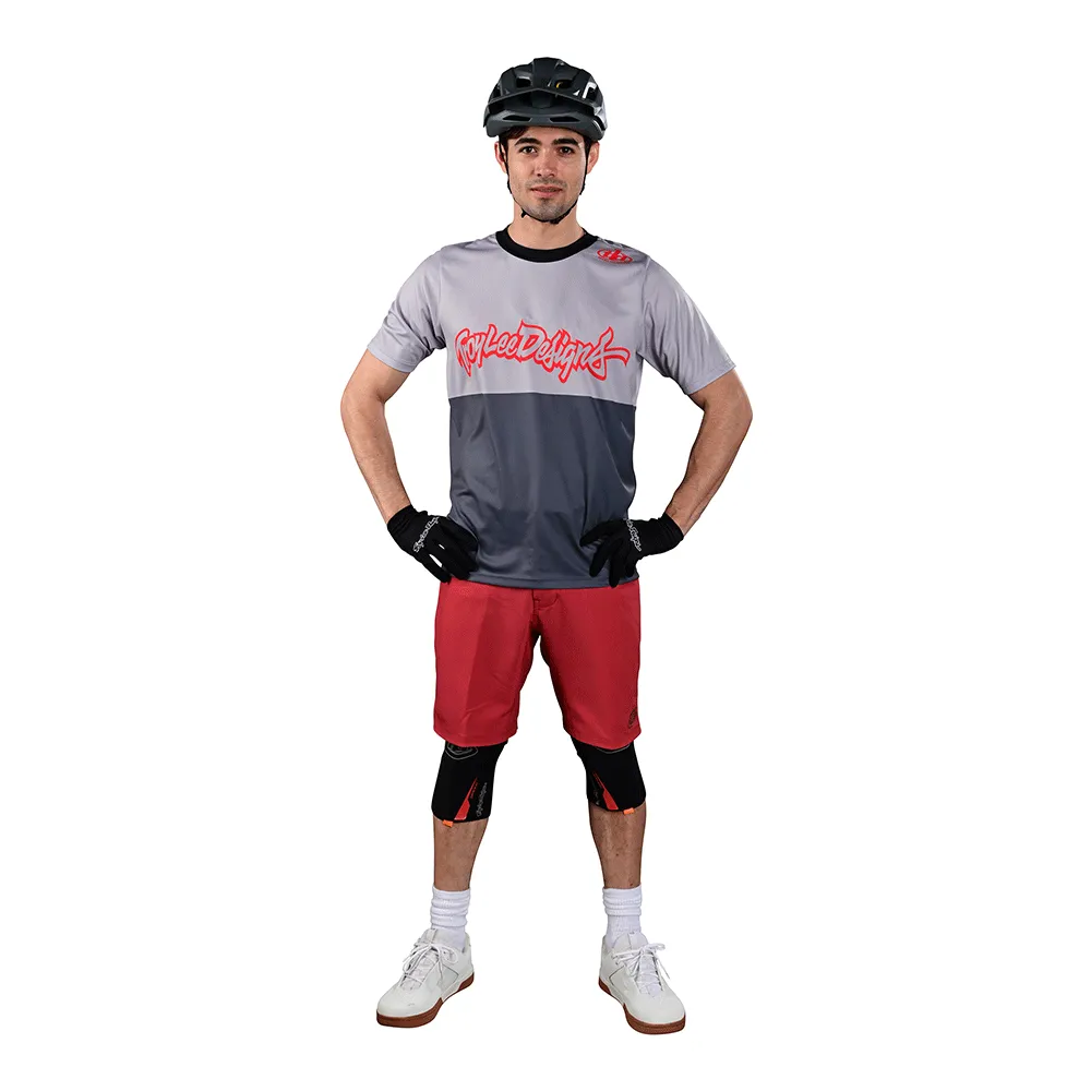 Flowline SS Jersey Scripter Charcoal