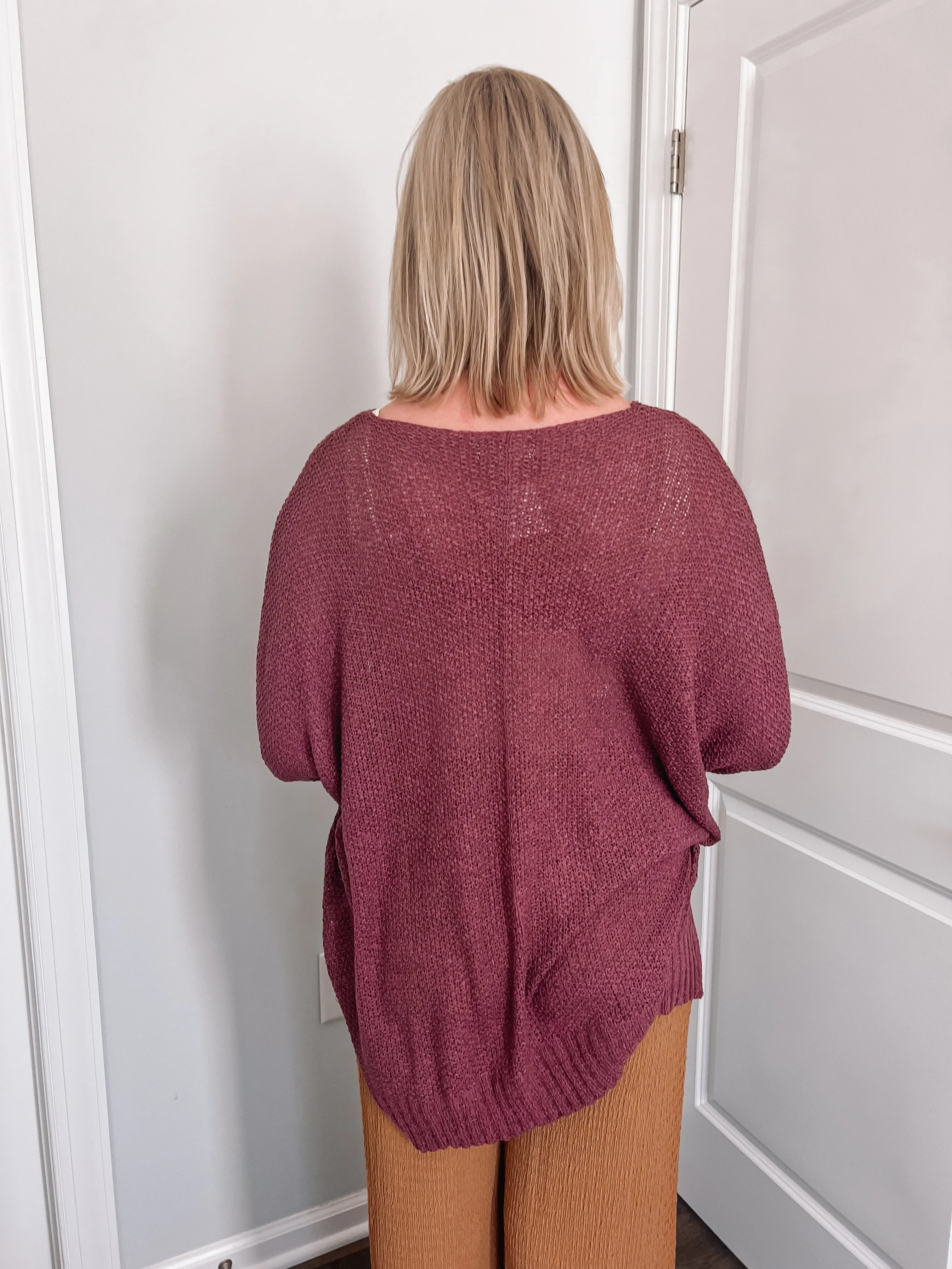 Good Girl Sweater in Plum