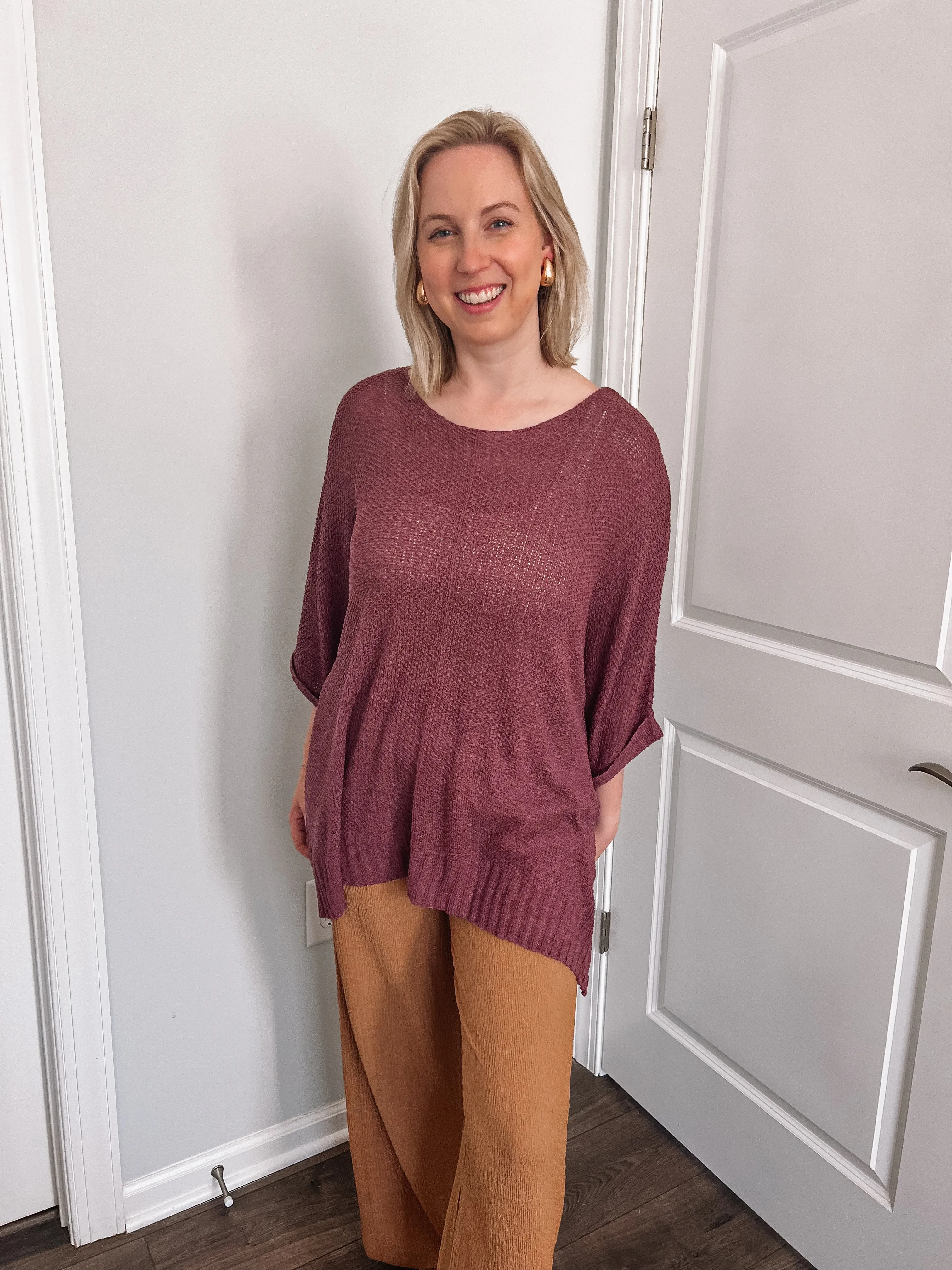 Good Girl Sweater in Plum
