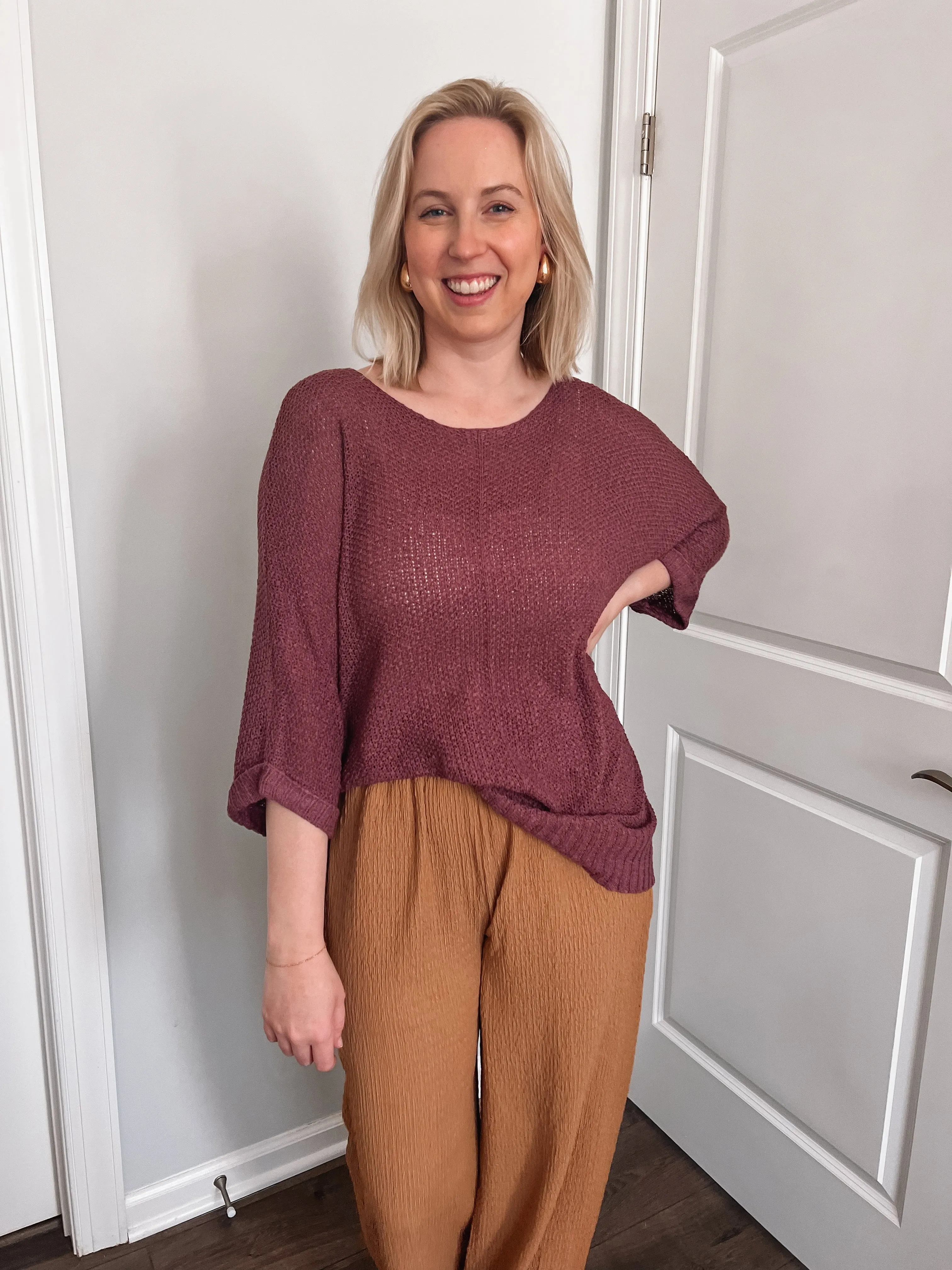 Good Girl Sweater in Plum