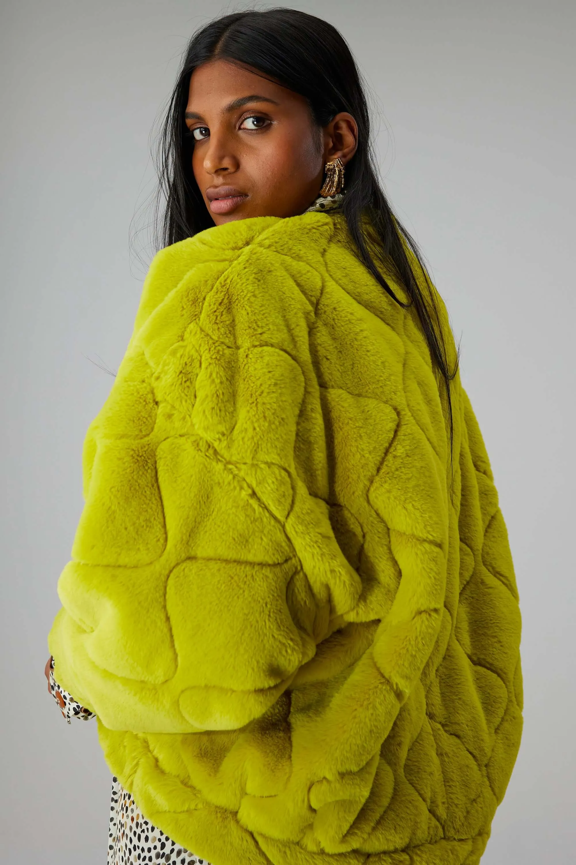 Fizz Faux Fur Jumper in Harlem Design