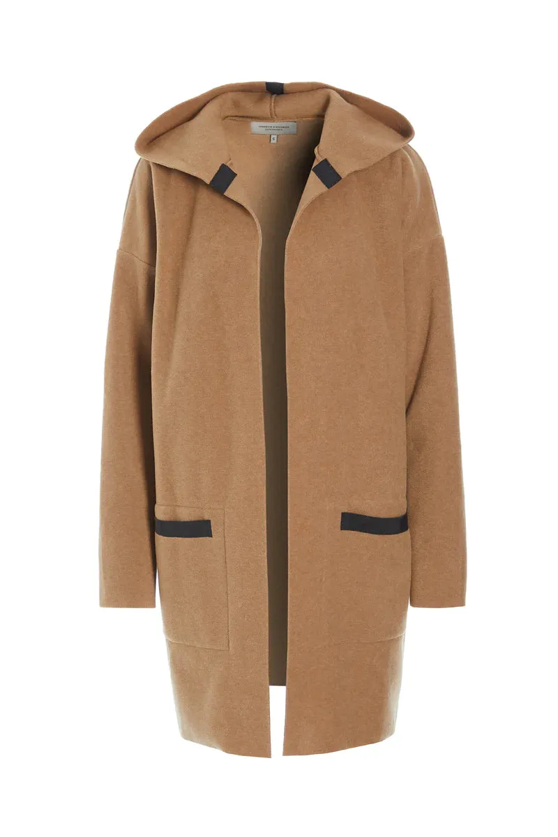 Henriette Steffensen Hooded Cardigan in Camel 7188