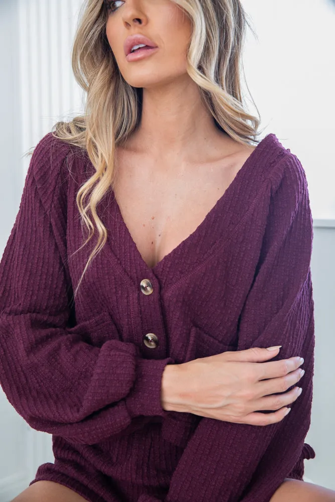 Holland Knit Set - Wine