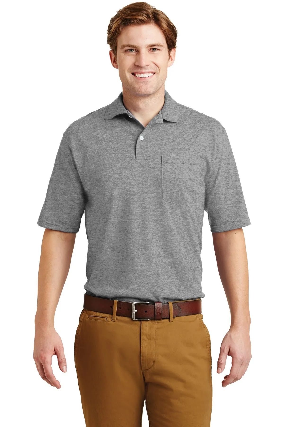 Jerzees -SpotShield™ 5.4-Ounce Jersey Knit Sport Shirt with Pocket. 436MP