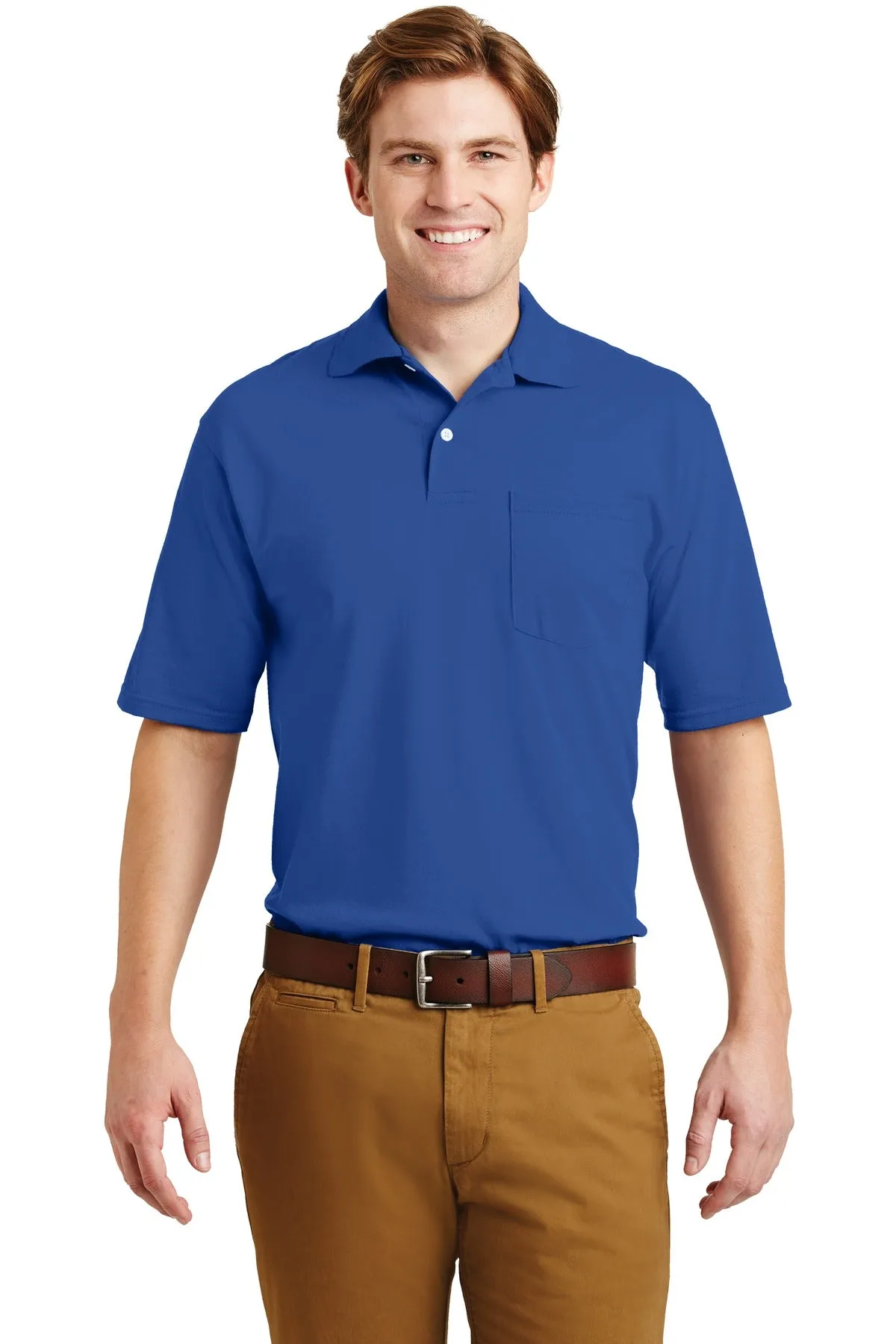 Jerzees -SpotShield™ 5.4-Ounce Jersey Knit Sport Shirt with Pocket. 436MP