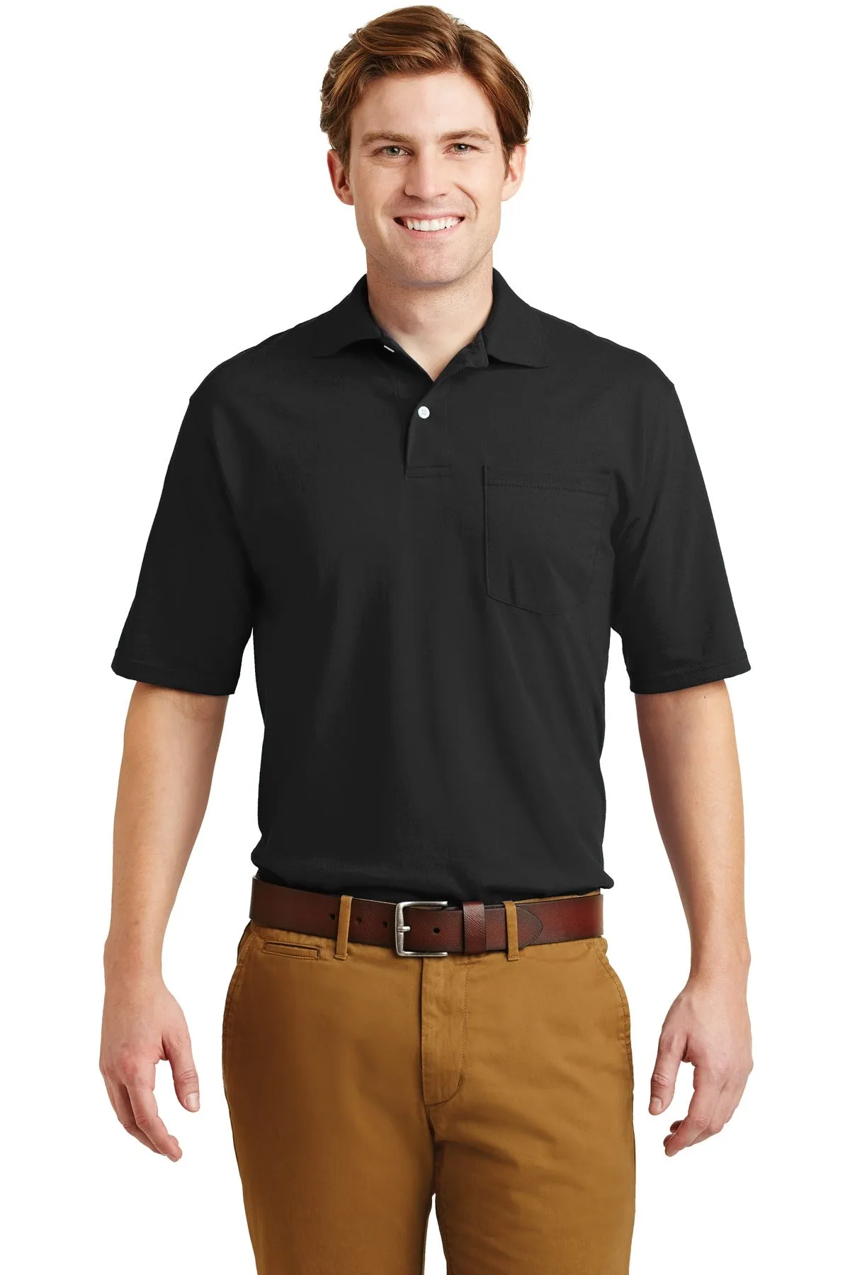 Jerzees -SpotShield™ 5.4-Ounce Jersey Knit Sport Shirt with Pocket. 436MP